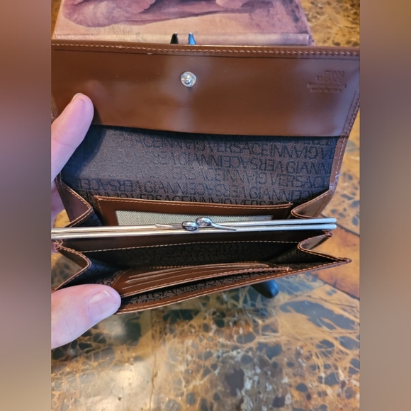 Versace Brown Leather Men's Bag - Picture 5 of 6